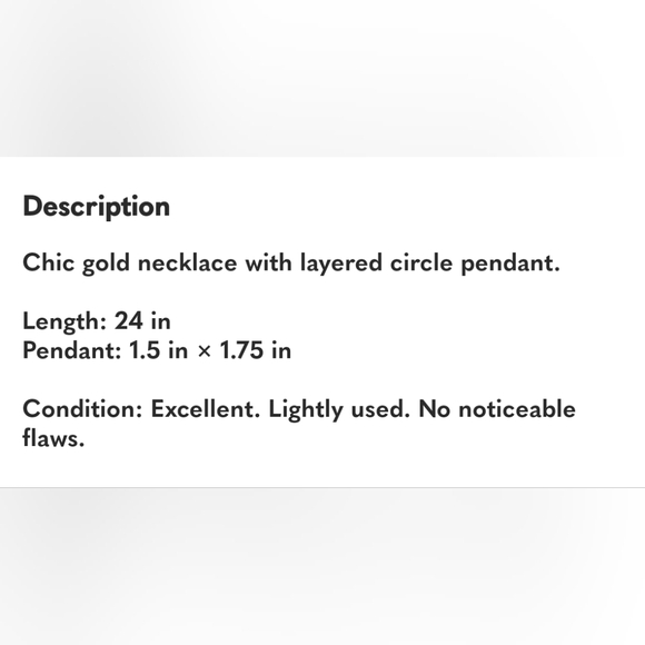 PARK LANE Gold-toned Circle Pendant Necklace - Picture 2 of 9